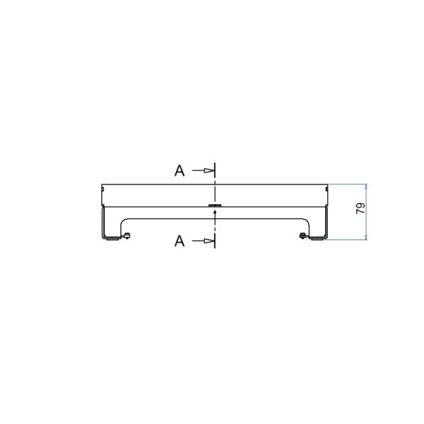 Produktbild UBD 324 255  -  Unterflur-Bodendose UBD 320 inkl. Blinddeckel mit Kante, geschlossen, und 25mm Vertiefung